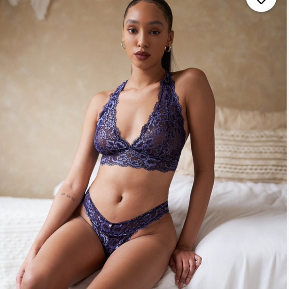 Savage X Fenty Floral Lace Racerback + Thong Set